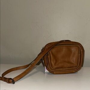 Lucky Brand Brown Leather adjustable Crossbody Purse